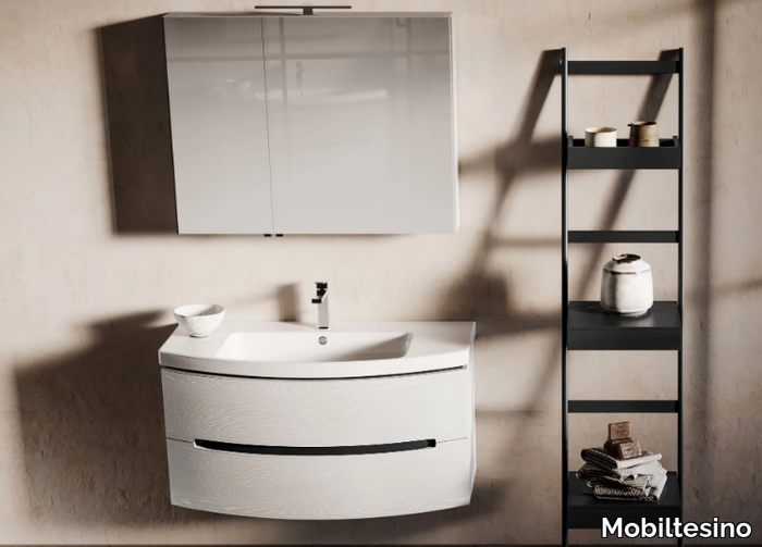 E59 - Ash vanity unit with mirror _ Mobiltesino