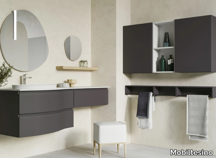 N45 - Wall-mounted vanity unit with drawers _ Mobiltesino