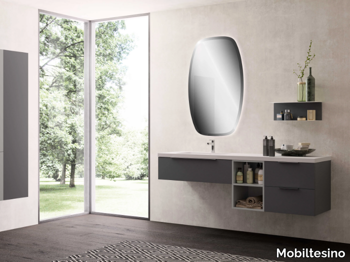 UR16 - Single wall-mounted vanity unit _ Mobiltesino