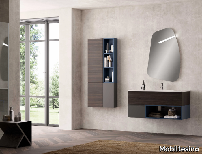 UR24 - Single wall-mounted vanity unit _ Mobiltesino