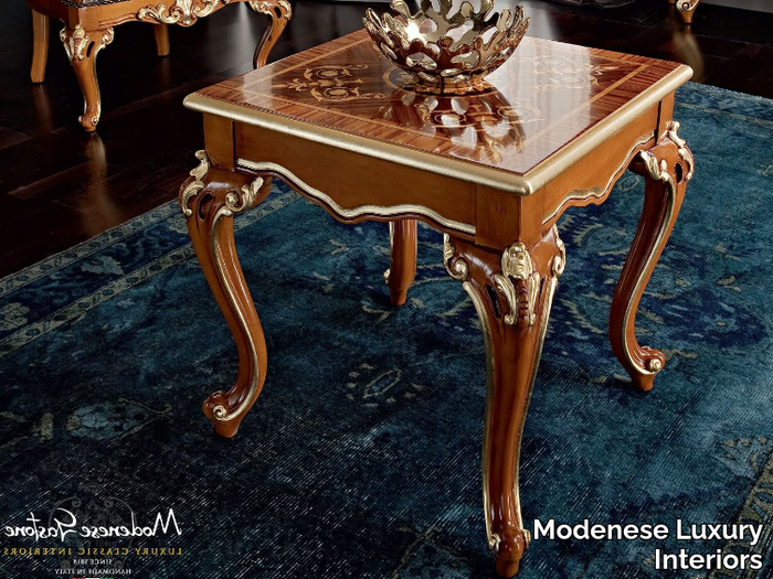 12628 - Square solid wood coffee table _ Modenese Luxury Interiors