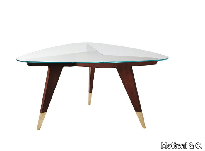 D.552.2 - Wood and glass coffee table for living room _ Molteni & C.