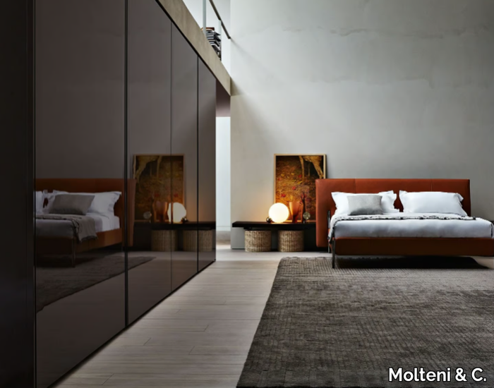 GLISS MASTER A FILO - Sliding wood and glass cabinet door _ Molteni & C.