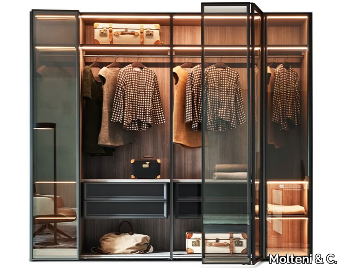 GLISS MASTER SISTEMA 7 - Sectional walk-in wardrobe _ Molteni & C.