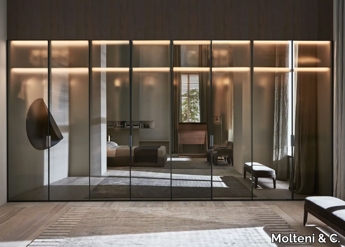 GLISS MASTER WINDOW - Hinged glass cabinet door for wardrobes _ Molteni & C.