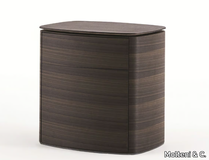4040 - Rectangular wooden bedside table with drawers _ Molteni & C.