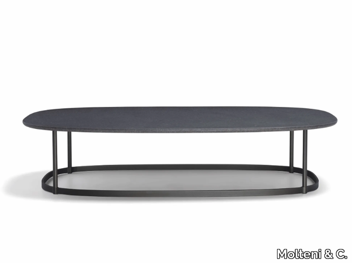 REGENT - Rectangular lava stone coffee table _ Molteni & C.