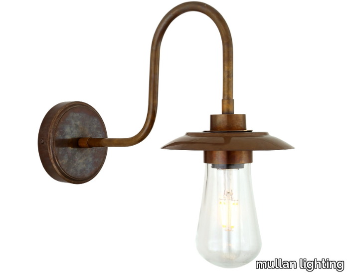 REN Swan Neck - Handmade brass wall lamp for bathroom _ mullan lighting