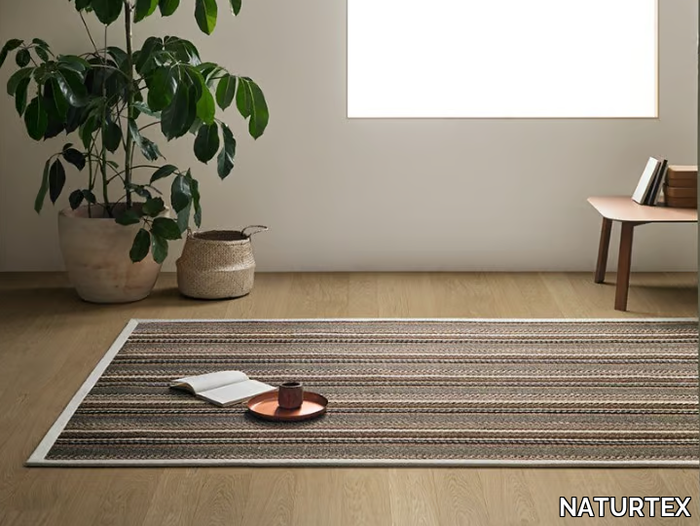 MAHON - Rectangular striped sisal rug _ NATURTEX