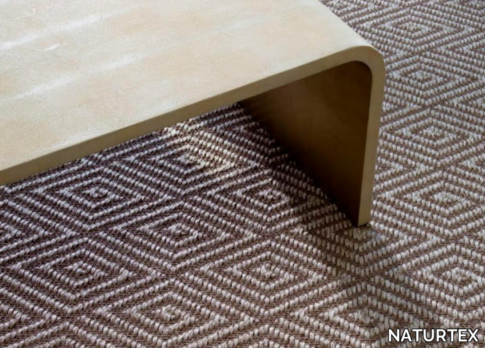 TANZANIA - Rectangular sisal rug with geometric shapes _ NATURTEX