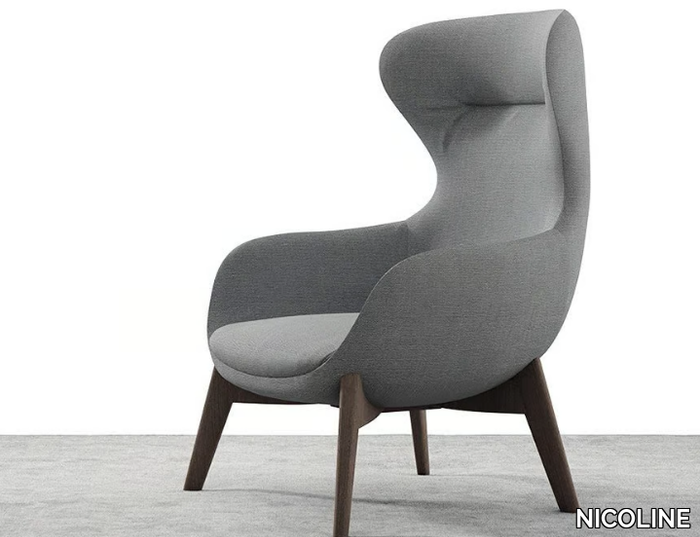 ISEO - Wing fabric armchair _ NICOLINE