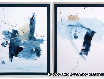 Azul I & II - Paper Painting _ NOVOCUADRO ART COMPANY