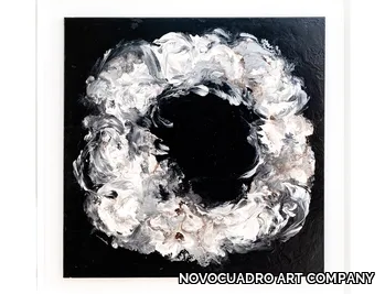 PLATINIUM ON SURFACE - Wooden Painting _ NOVOCUADRO ART COMPANY