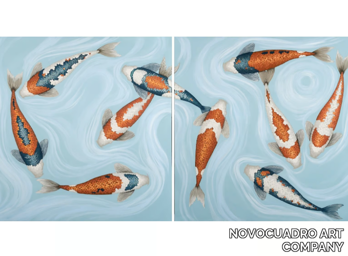 Koi Pacific I & II - Canvas Painting _ NOVOCUADRO ART COMPANY