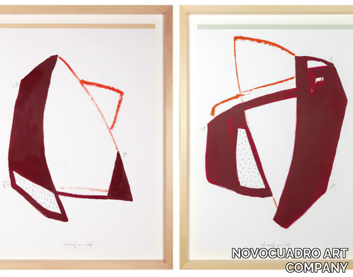 LA VIE EN ROUGE I & II - Paper Painting _ NOVOCUADRO ART COMPANY