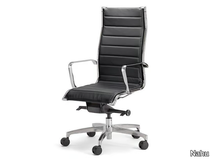 AALBORG LINE 01 - Swivel high-back executive chair with 5-spoke base _ Nahu