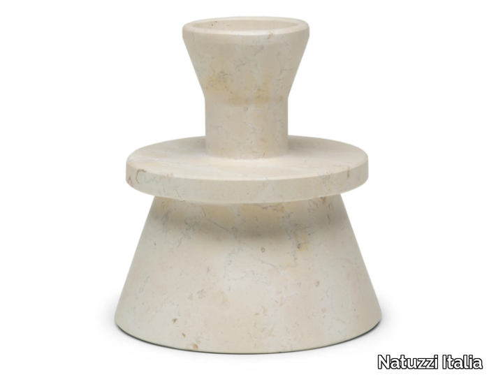 DANDY - Trani stone decorative object / candle holder _ Natuzzi Italia