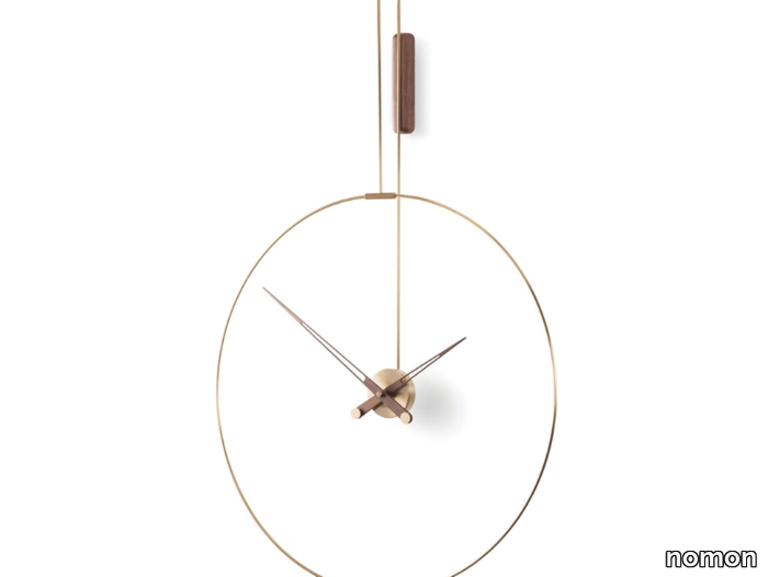 DARO - Wall-mounted brass and wooden clock _ nomon