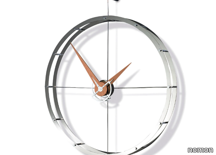 DOBLE O - Wall-mounted stainless steel clock _ nomon