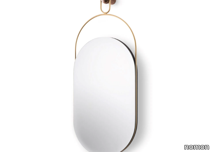 ESLABON - Oval metal and wooden mirror _ nomon