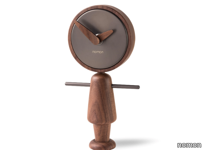 NENE - Table-top wooden and brass clock _ nomon