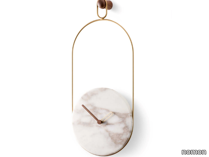 ESLABON - Wall-mounted Calacatta Oro marble clock _ nomon