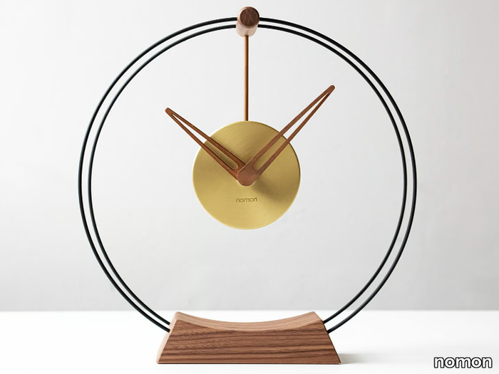 MINI AIRE - Table-top brass and wooden clock _ nomon