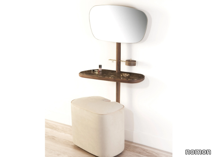 MOMENTS - Dark Emperador marble and wood dressing table _ nomon