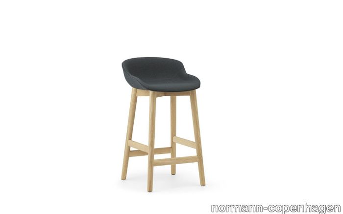 Hyg Barstool 65 cm full upholstery oak Main Line Flax