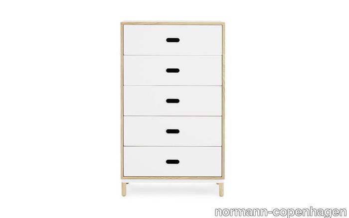 Kabino Dresser w. 5 Drawers White
