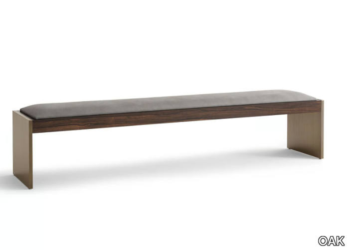 ACUTO GN8096/200 - Upholstered leather bench _ OAK