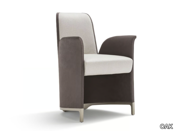 MANHATTAN PM4021 - Leather easy chair with armrests _ OAK