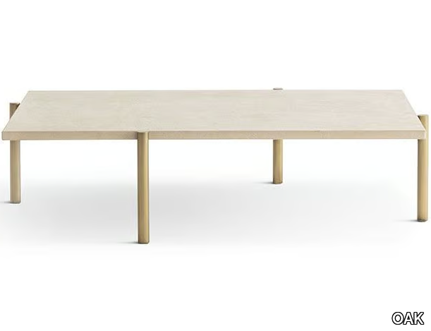 RITMO GN8033/PP - Rectangular leather coffee table _ OAK