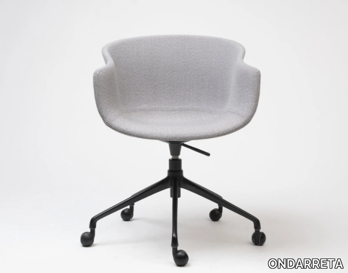 BAI - Swivel chair with castors with 5-spoke base _ ONDARRETA