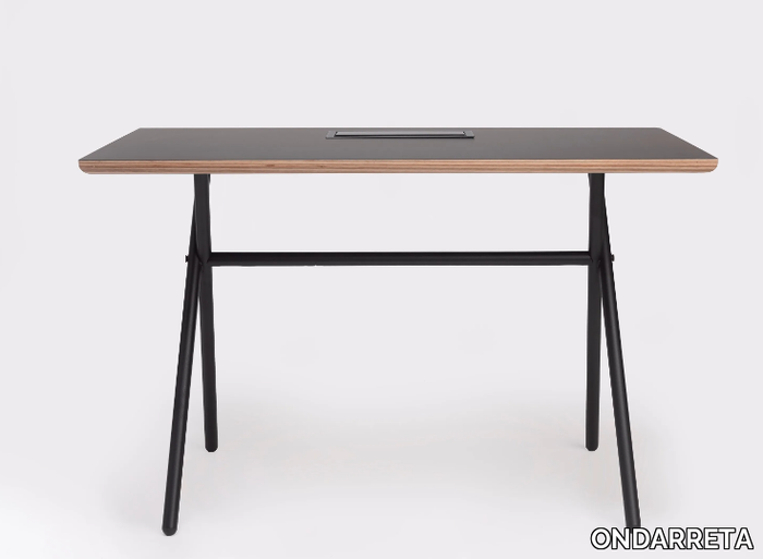 BAI - Rectangular steel and wood writing desk _ ONDARRETA