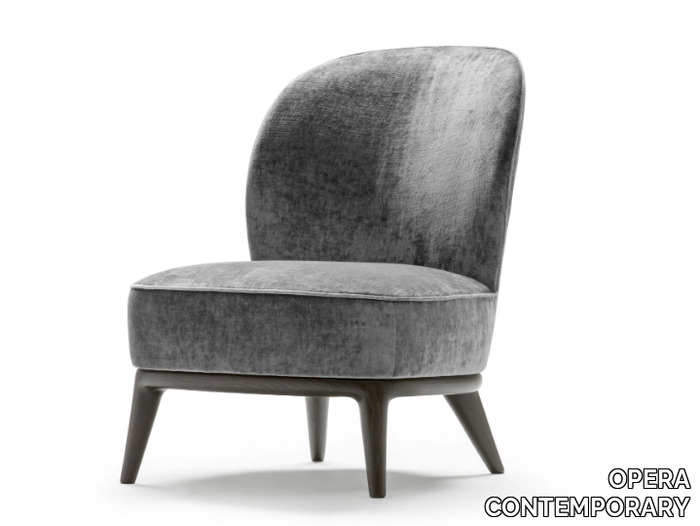 NICOLE - Upholstered armchair with wooden legs _ OPERA CONTEMPORARY