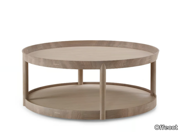 ARCHIPELAGO - Low round wooden coffee table _ Offecct