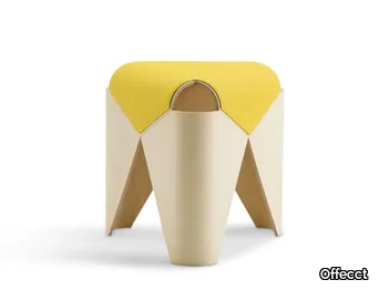 FALABELLA - Low wood veneer and fabric stool _ Offecct