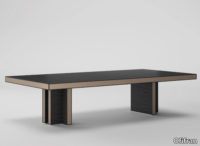 BELESA - Rectangular wood veneer meeting table _ Ofifran