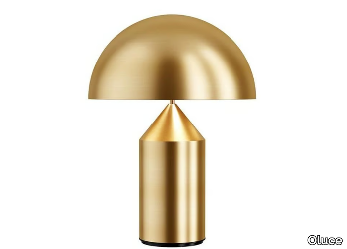 ATOLLO GOLD - Direct light gold metal table lamp _ Oluce