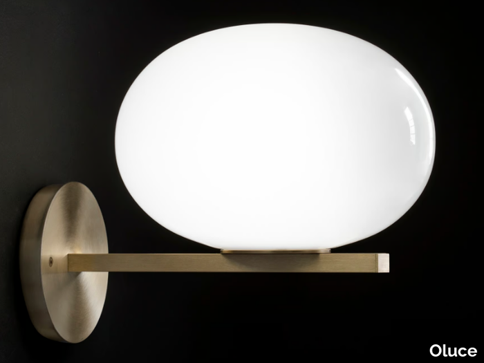 ALBA - 176 - Brass and glass wall lamp _ Oluce