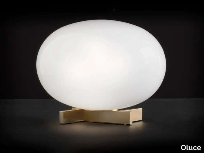 ALBA - 265 - Brass and glass table lamp _ Oluce