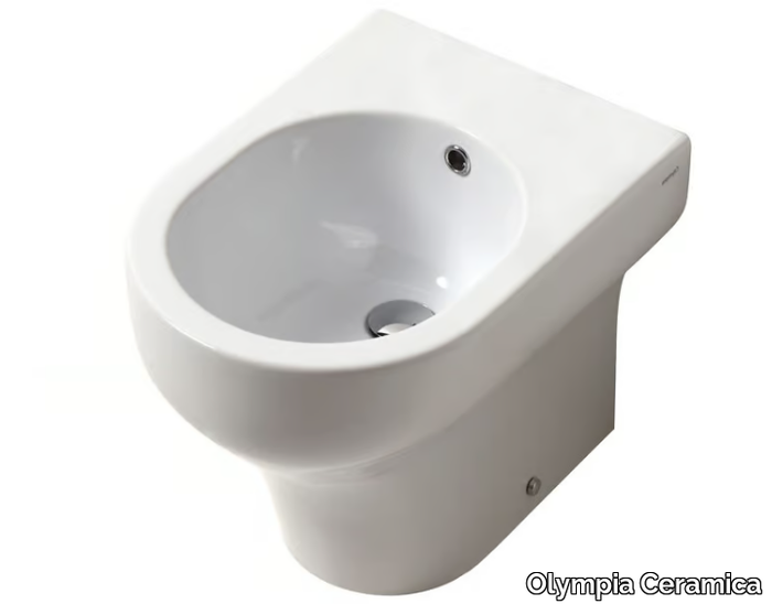 CLEAR - Wall-hung Vitreous China bidet with overflow _ Olympia Ceramica