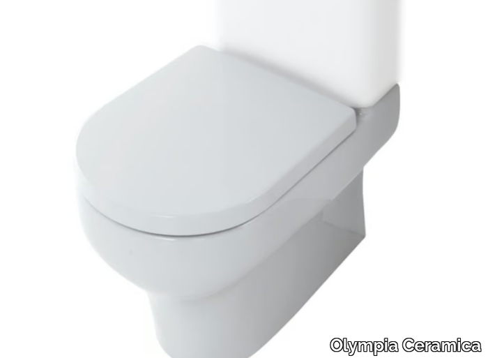 CLEAR - Close coupled Floor mounted Vitreous China toilet _ Olympia Ceramica