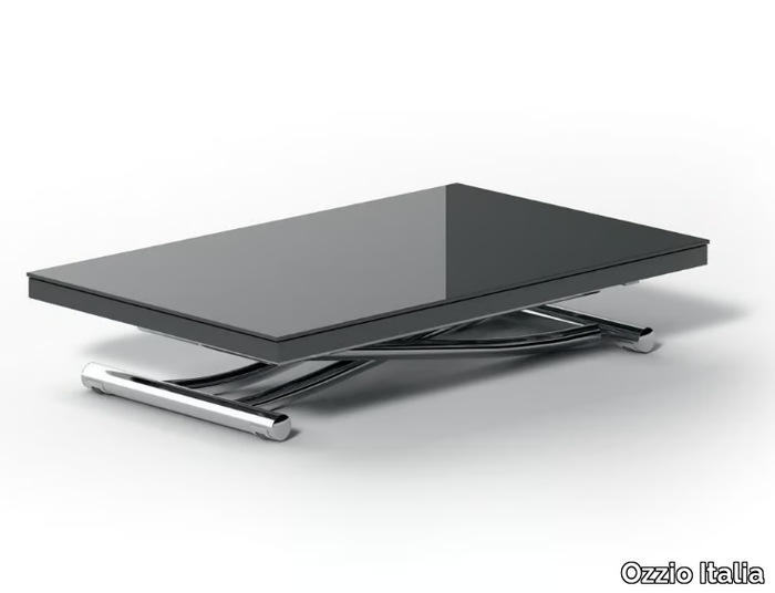 PLANET - Height-adjustable crystal coffee table _ Ozzio Italia