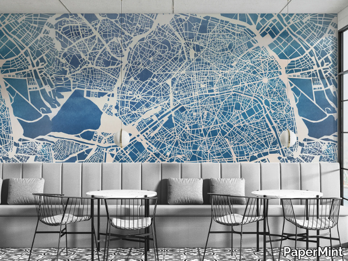 PLAN DE PARIS - Panoramic wallpaper _ PaperMint