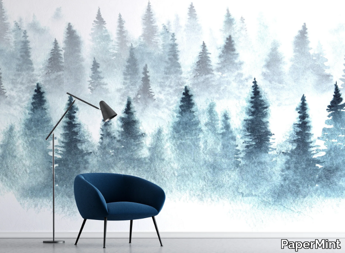 WINTER FOREST - Panoramic wallpaper _ PaperMint