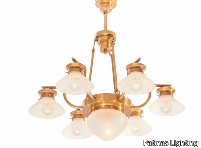 BASEL - Handmade brass chandelier _ Patinas Lighting