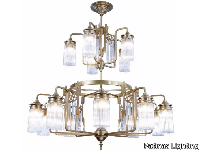 TRIEST 15 - Handmade brass chandelier _ Patinas Lighting