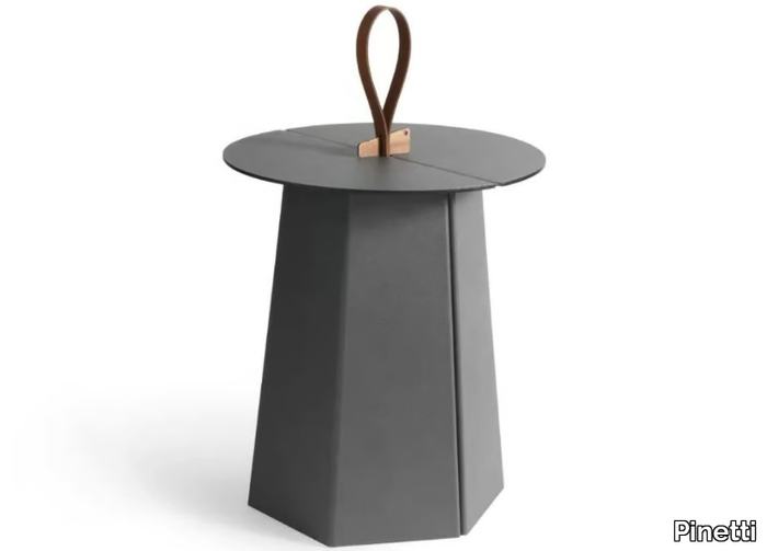 AILE - Folding leather coffee table _ Pinetti